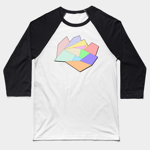 Abstract art, pastel colors geometric shapes forming a wholistic unity Baseball T-Shirt by strangelyhandsome